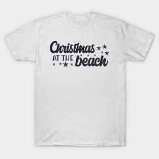 Christmas at the beach, black T-Shirt